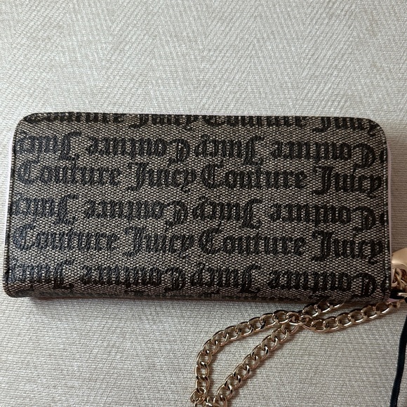 Juicy Couture Pink and Black Chain Wristlet Wallet